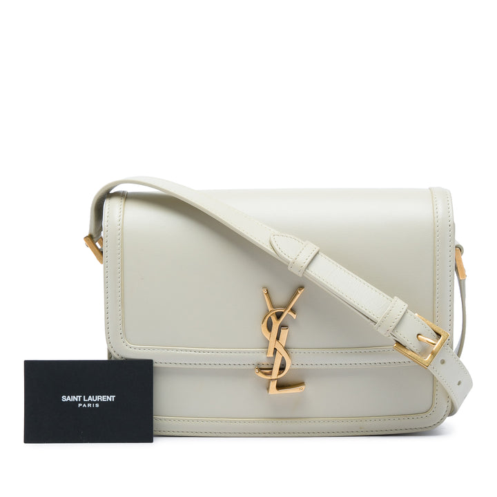 Saint Laurent Medium Smooth Cuir de veau Solferino Sac In Boîte