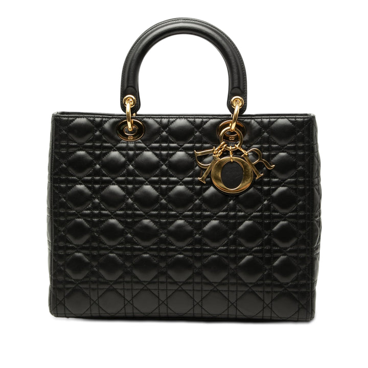 Dior Large Cuir d’agneau Cannage Lady Dior