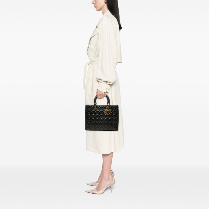 Dior Large Cuir d’agneau Cannage Lady Dior