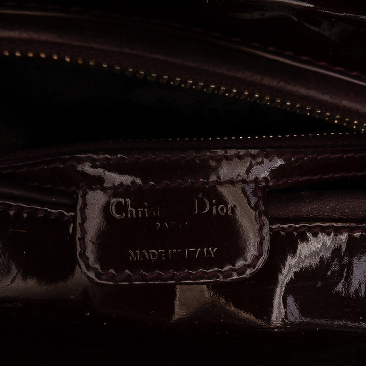 Dior Medium Cuir verni Cannage Lady Dior Rouge – GABY PARIS Authentique