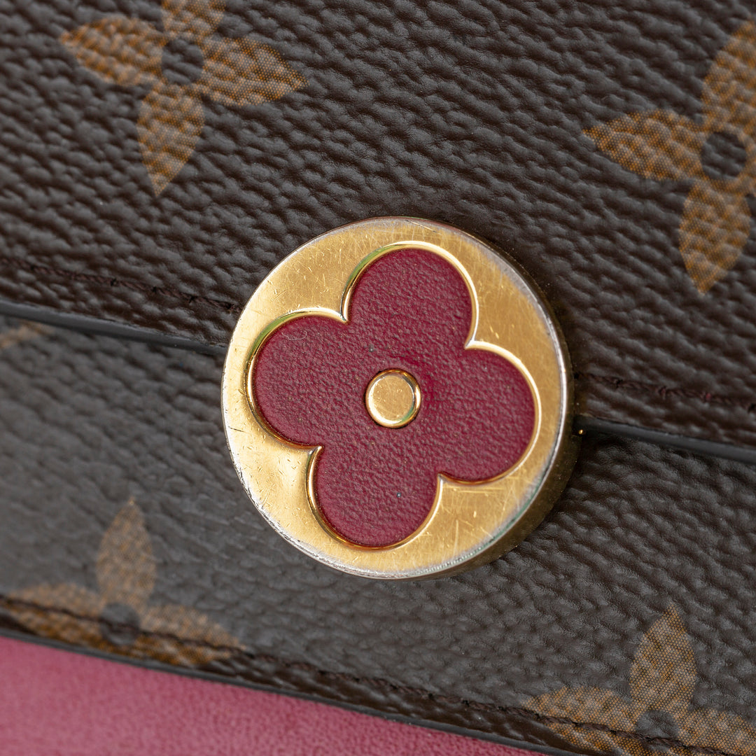 Monogram Flore Wallet On Chain Brown - Gaby Paris