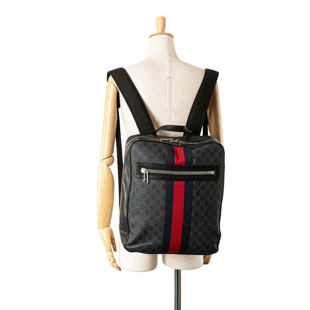 GG Supreme Web Backpack Black - Gaby Paris