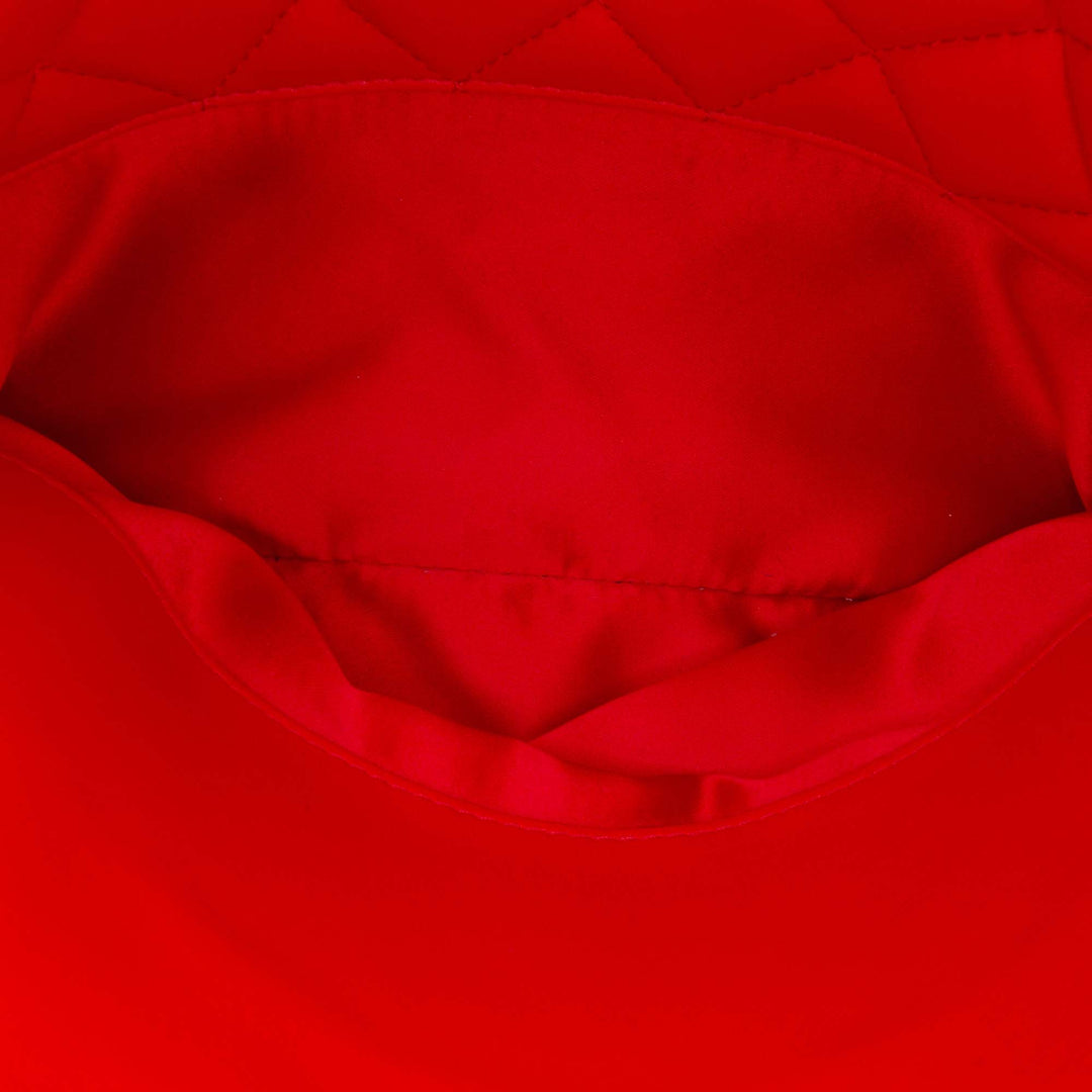 Quilted Lambskin 7 Tote Red - Gaby Paris