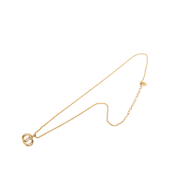 plaqué CD Logo Pendant Collier Doré