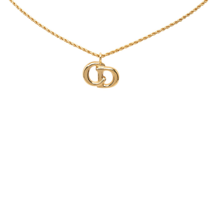 plaqué CD Logo Pendant Collier Doré