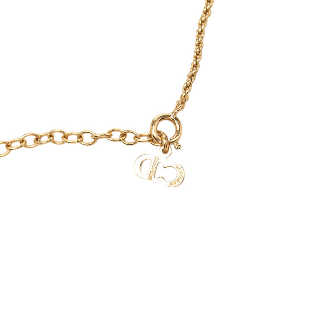 plaqué CD Logo Pendant Collier Doré
