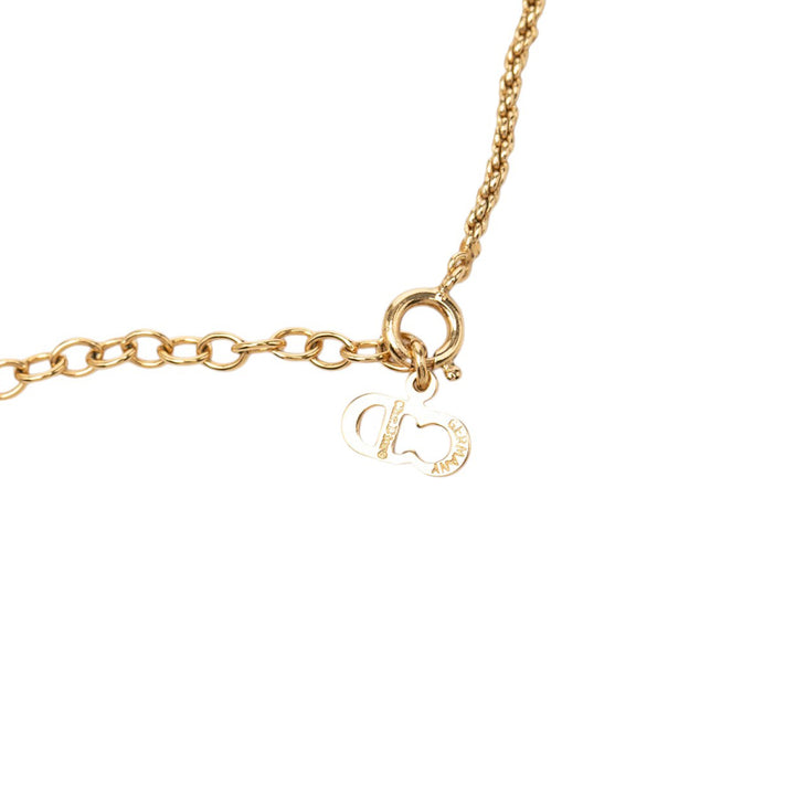 plaqué CD Logo Pendant Collier Doré
