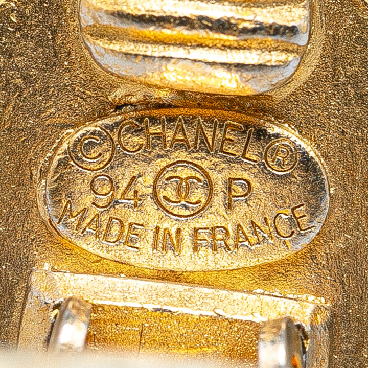 Chanel Gold Plated CC Clip On Earrings Gold - GABY PARIS