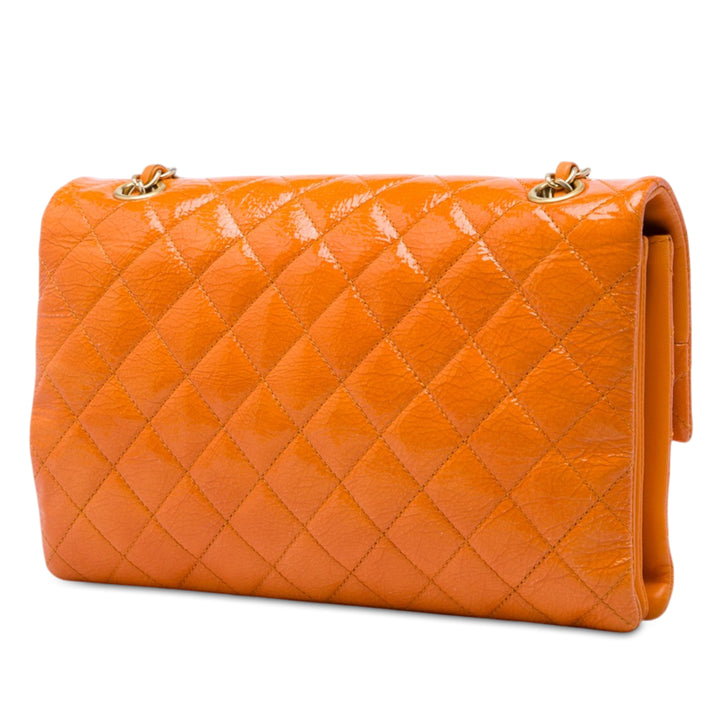 Matelassé froissé Pagoda Accordion à rabat Moyen Orange