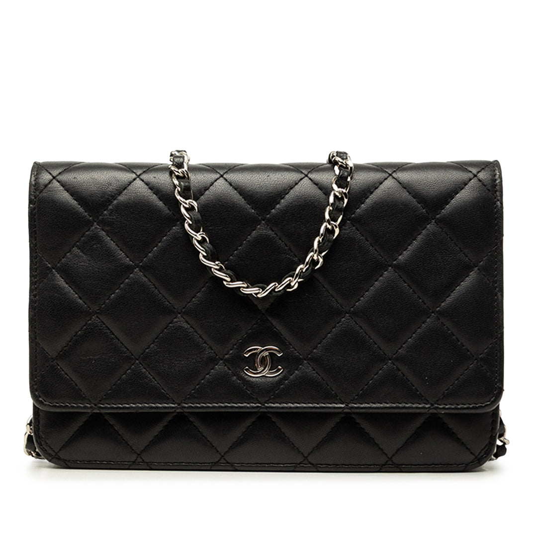 Chanel CC Matelassé Wallet on Chain Cuir d'agneau