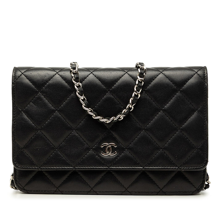 Chanel CC Matelassé Wallet on Chain Cuir d'agneau