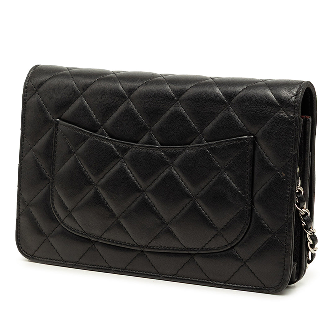 Chanel CC Matelassé Wallet on Chain Cuir d'agneau