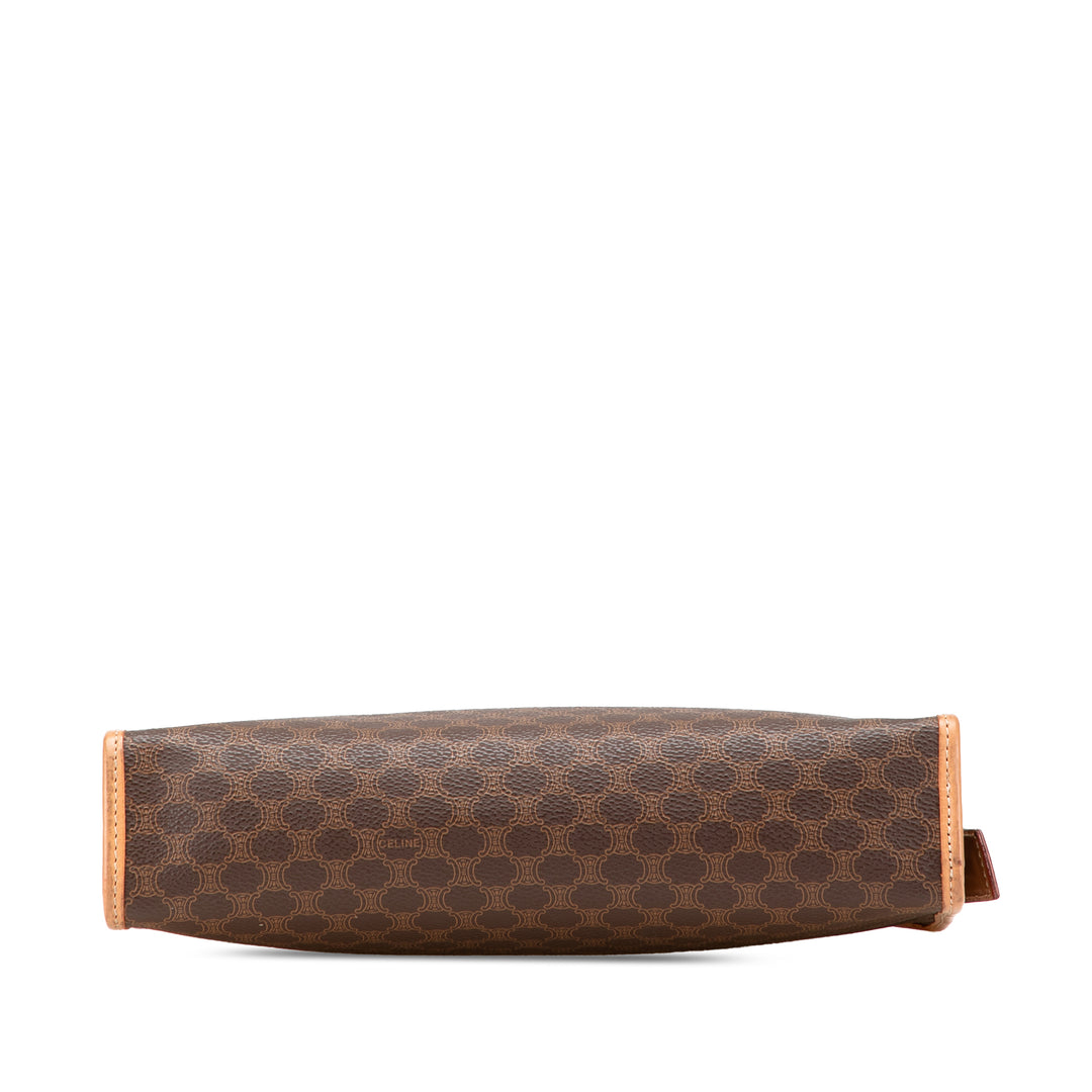 Macadam Coated Canvas Clutch Brown - Gaby Paris