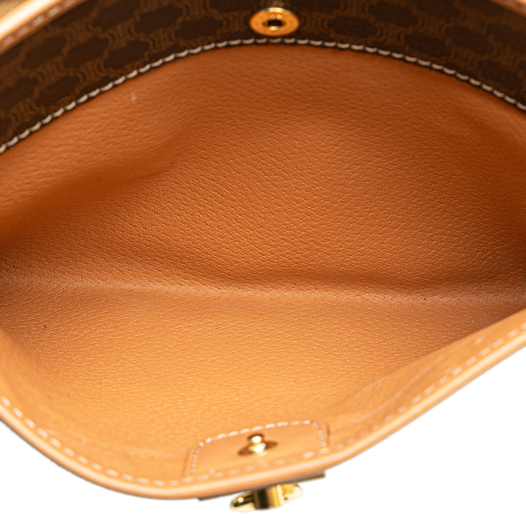 Macadam Coated Canvas Clutch Brown - Gaby Paris