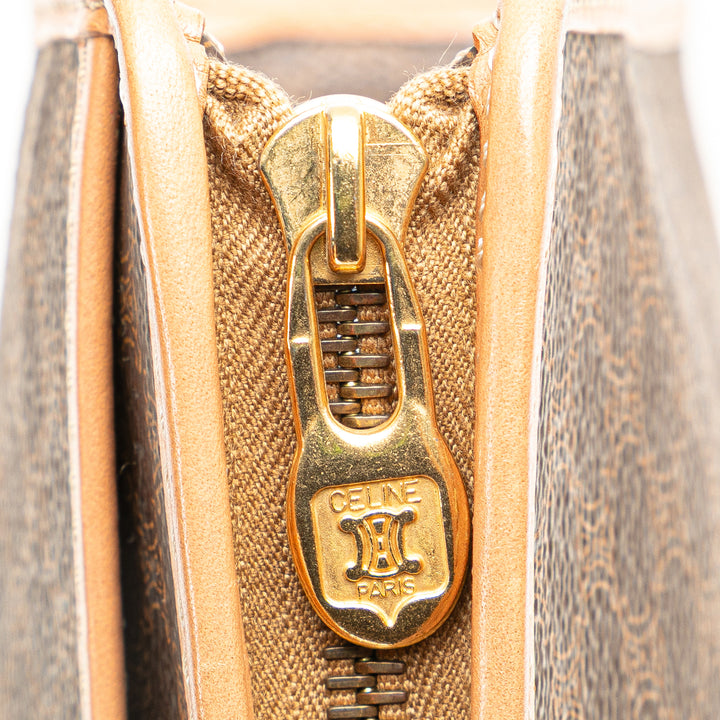 Macadam Coated Canvas Clutch Brown - Gaby Paris