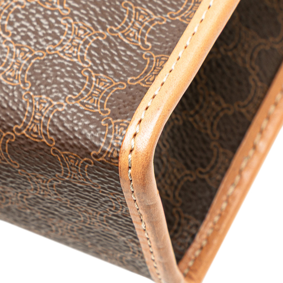 Macadam Coated Canvas Clutch Brown - Gaby Paris