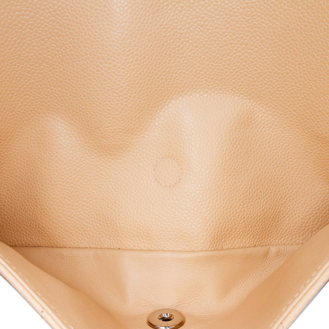 Jumbo Classic Caviar Double Flap Brown - Gaby Paris