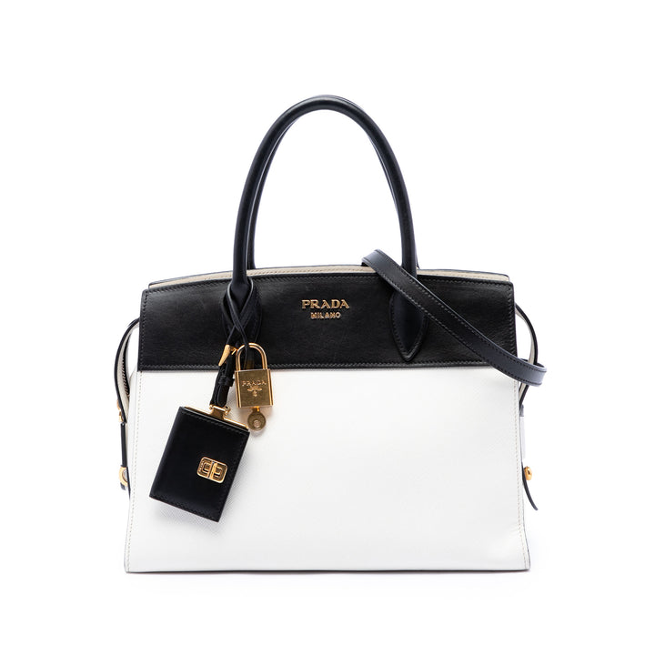 Bicolore et City Veau Esplanade Sac Saffiano Noir