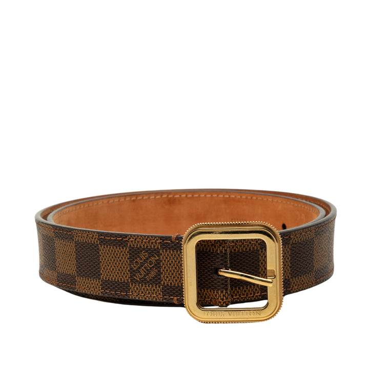 Ceinture Ceinture Damier Ébène Marron