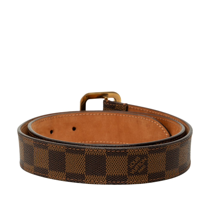Ceinture Ceinture Damier Ébène Marron