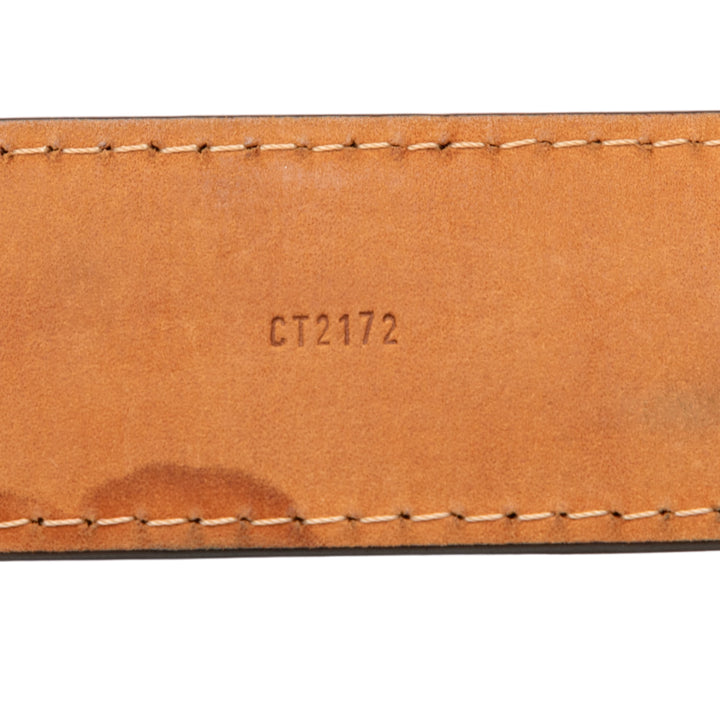 Ceinture Ceinture Damier Ébène Marron