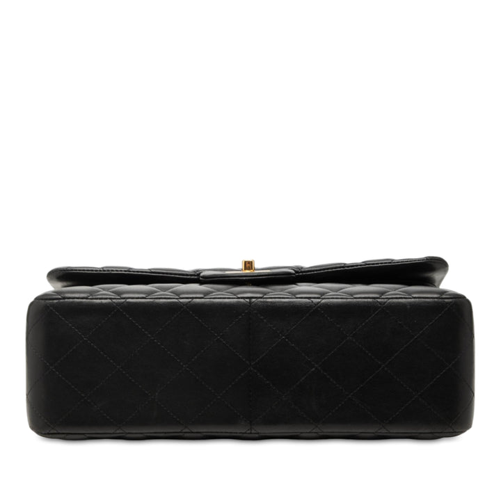 Classic Double rabat Jumbo Cuir d'agneau Noir