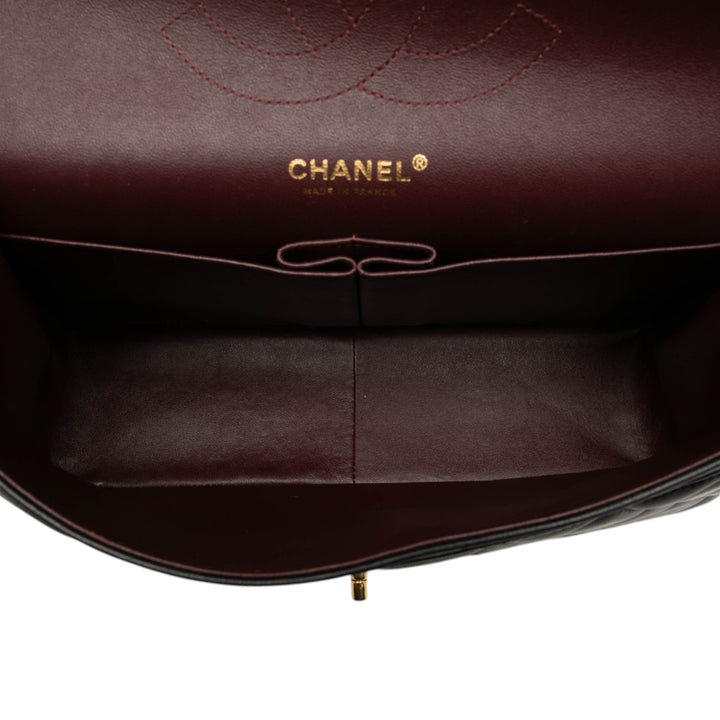 Classic Double rabat Jumbo Cuir d'agneau Noir