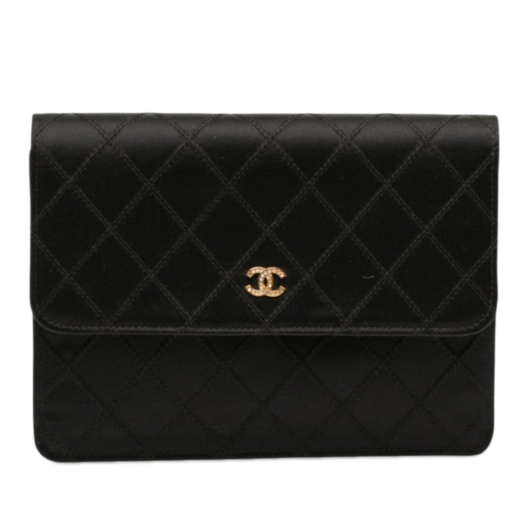 Chanel CC Satin Diamond Stitch Pochette