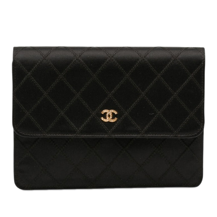 Chanel CC Satin Diamond Stitch Pochette