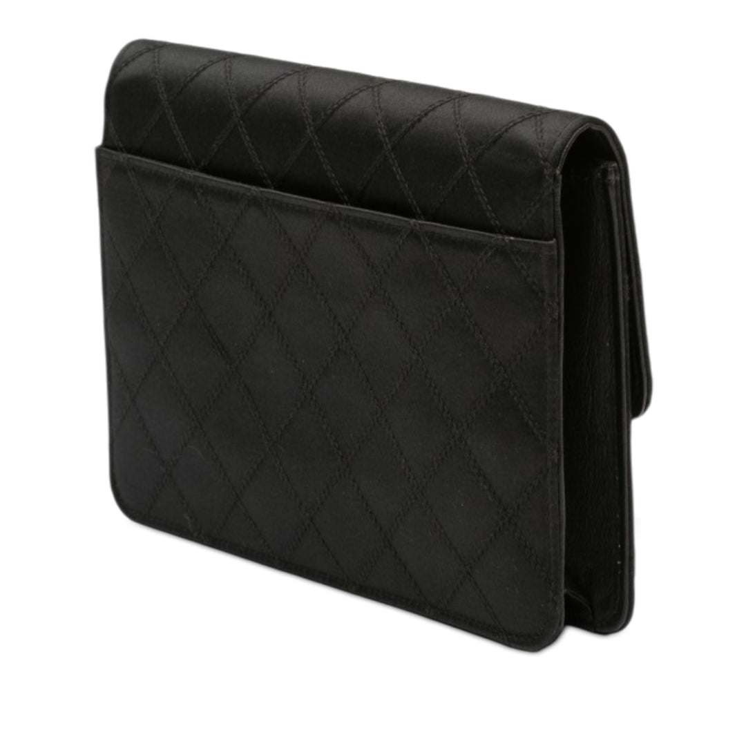 Chanel CC Satin Diamond Stitch Pochette