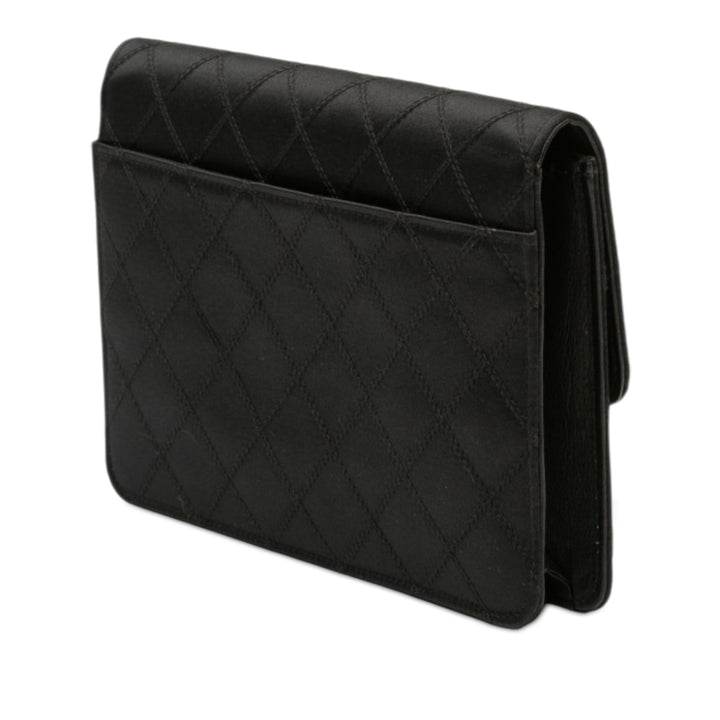 Chanel CC Satin Diamond Stitch Pochette