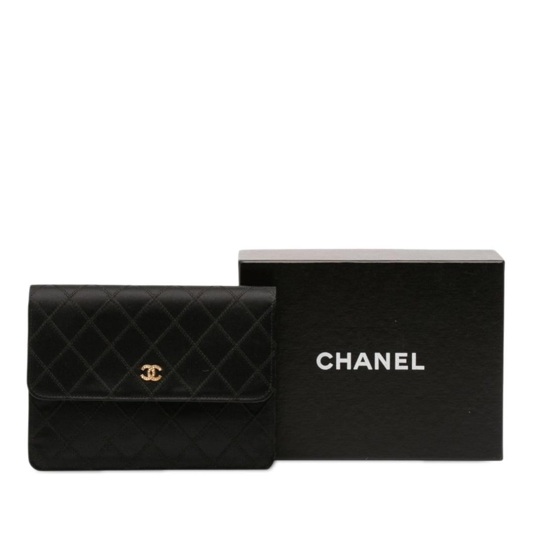 Chanel CC Satin Diamond Stitch Pochette