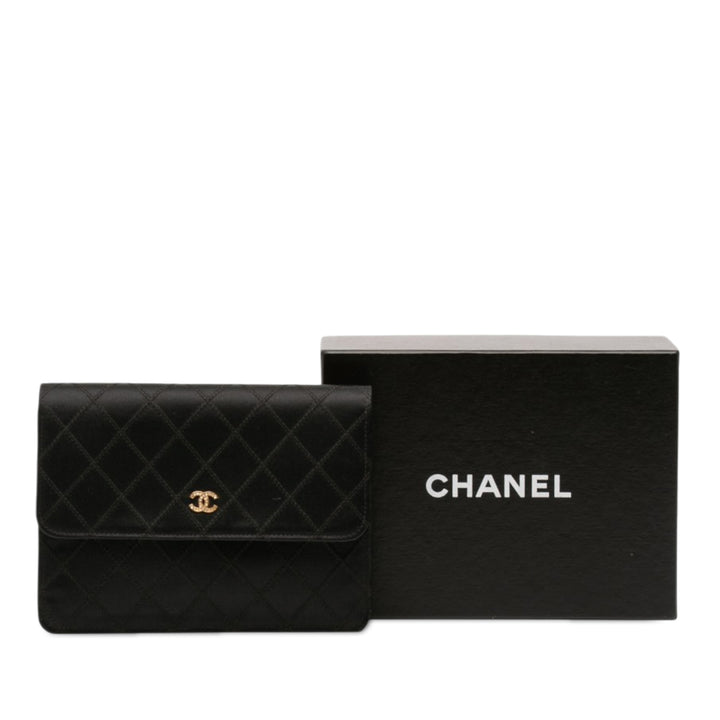 Chanel CC Satin Diamond Stitch Pochette