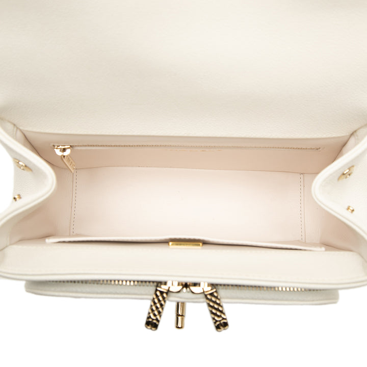 Chanel Matelassé Business Affinity à rabat Moyen Cuir caviar Blanc – vue 4 – GABY PARIS