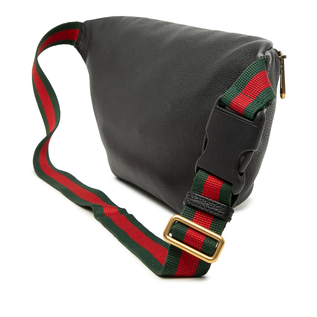 Gucci Cuir de veau grainé Web Logo Sac ceinture