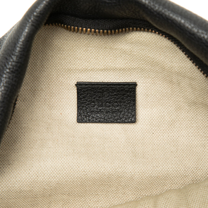 Gucci Cuir de veau grainé Web Logo Sac ceinture