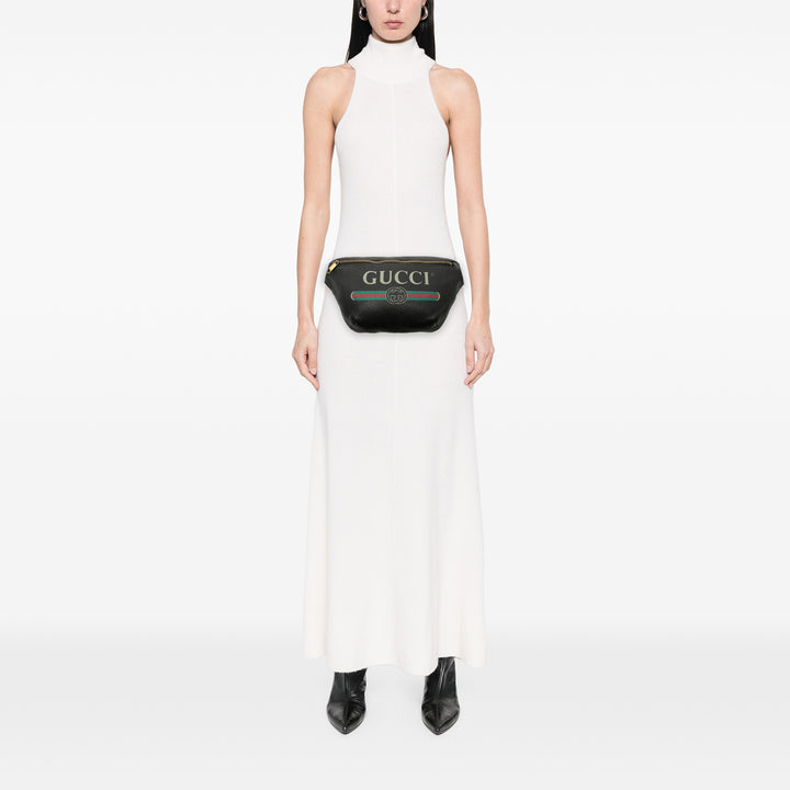 Gucci Cuir de veau grainé Web Logo Sac ceinture