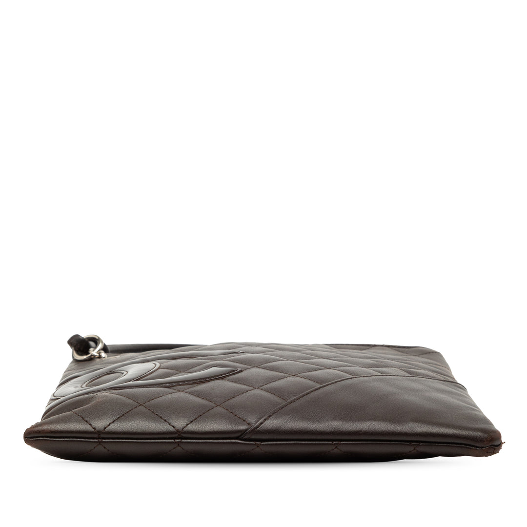 Chanel Matelassé Cuir d’agneau Cambon Ligne Flat Sac porté croisé