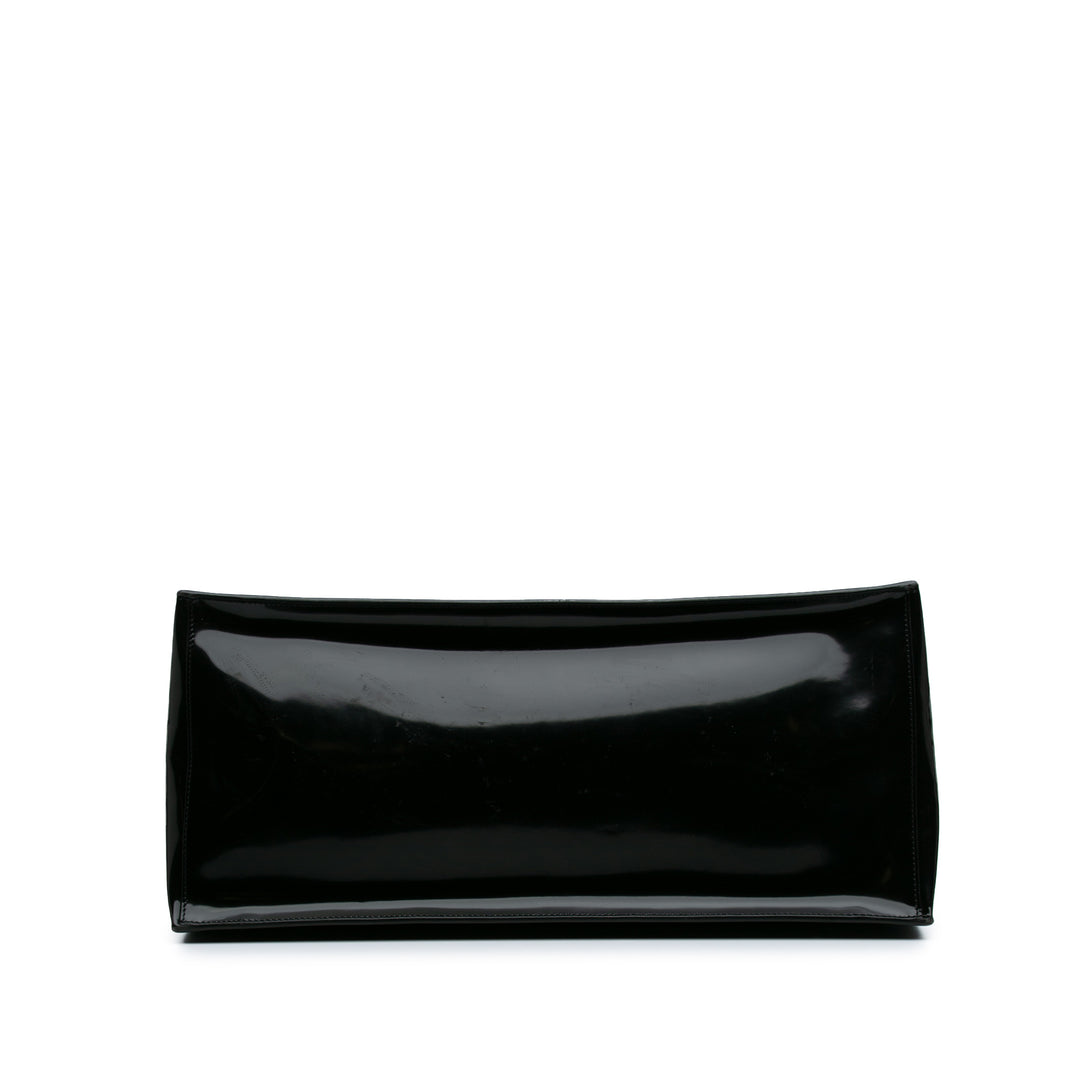 Small Mesh and Patent Rive Gauche Tote Black - Gaby Paris