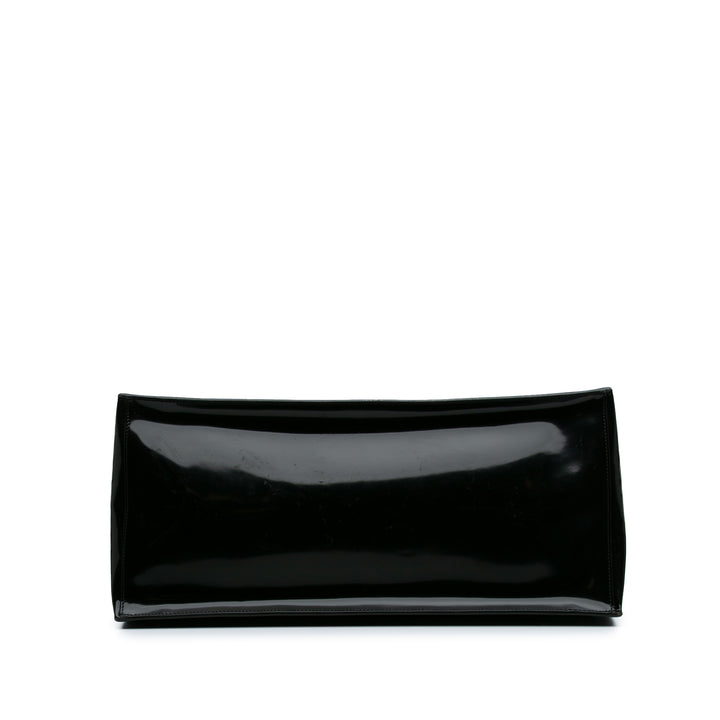 Small Mesh and Patent Rive Gauche Tote Black - Gaby Paris