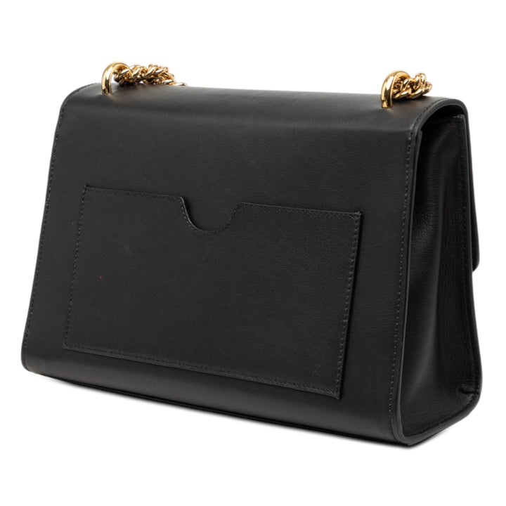 Padlock Sac Moyen Cuir de veau Noir