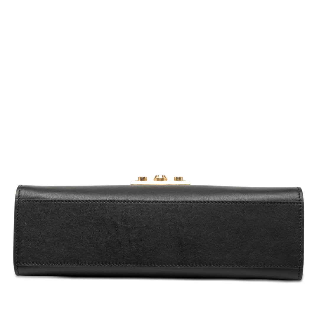 Padlock Sac Moyen Cuir de veau Noir