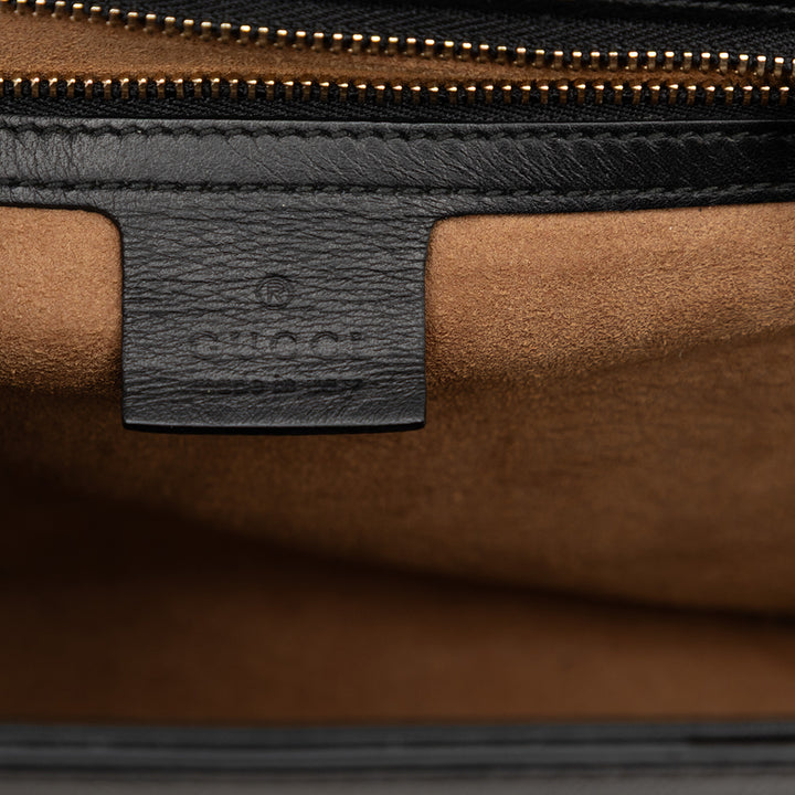 Padlock Sac Moyen Cuir de veau Noir