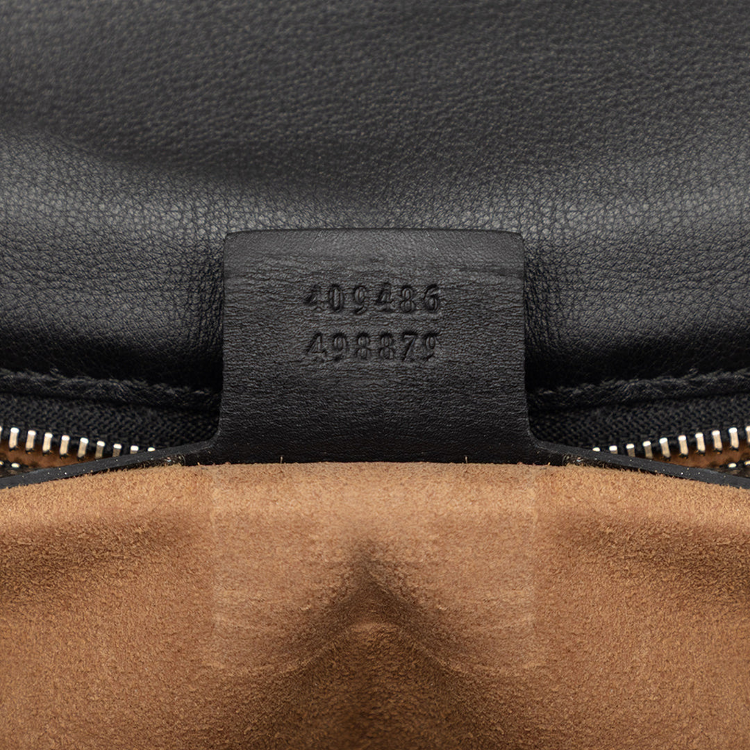 Padlock Sac Moyen Cuir de veau Noir