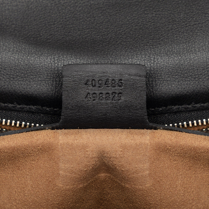 Padlock Sac Moyen Cuir de veau Noir