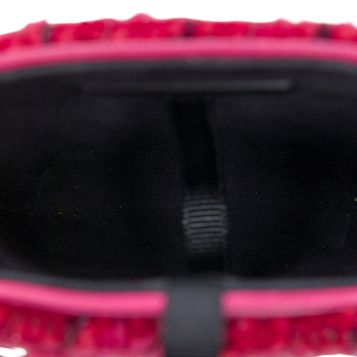 Chanel Sac rond à chaîne Étui téléphone Tweed Rose