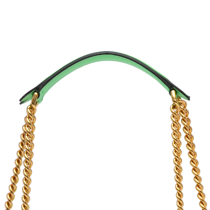 Fendi Sac porté épaule Zucca embossé Chaîne Midi Baguette Vert – vue 9 – GABY PARIS
