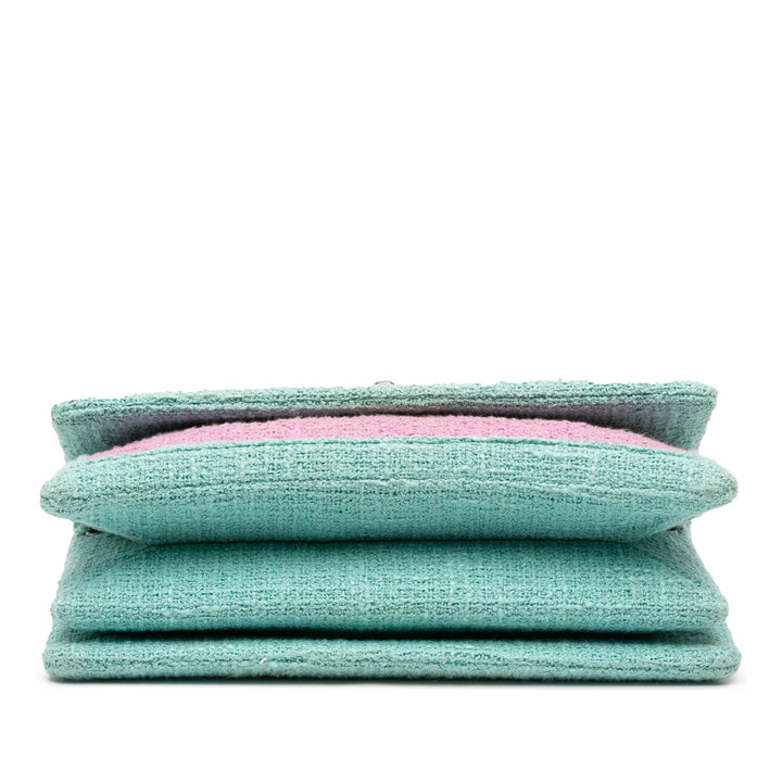 Chanel CC Matelassé Bicolor Tweed à rabat