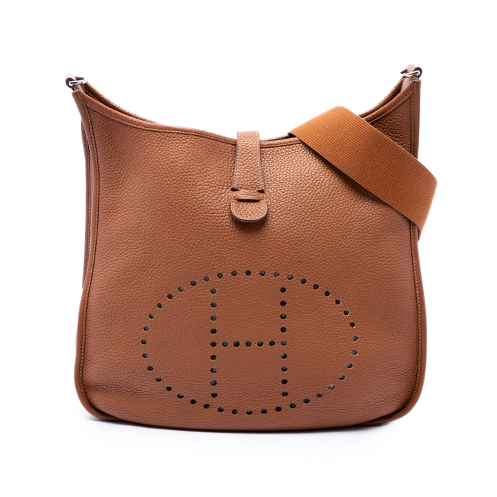 Hermès Sac bandoulière Evelyne III 33 Clémence Marron – vue principale – GABY PARIS
