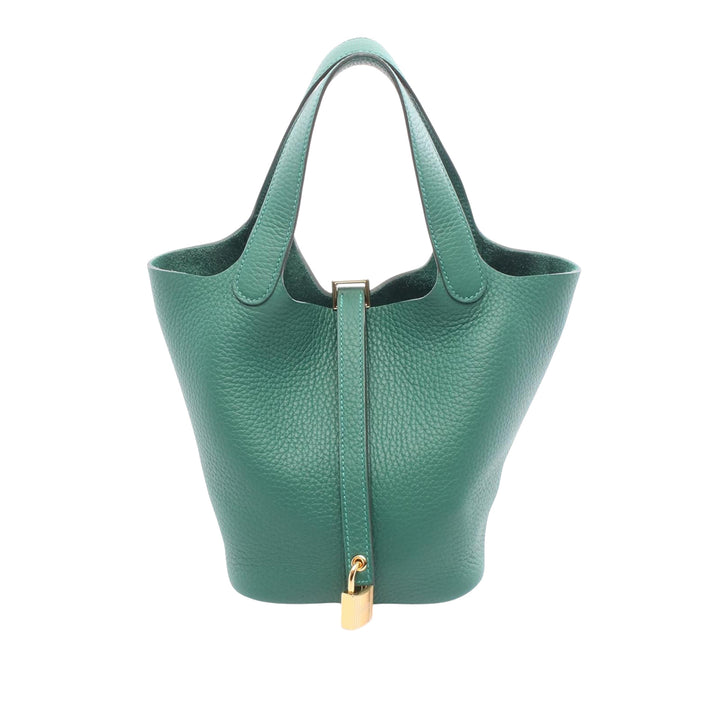 HERMES Picotin Lock Sac Used Women PM taurillon Vert